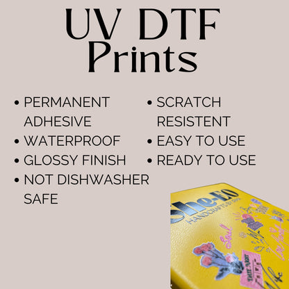 Custom UV DTF Transfer 4x4 100 Qty – Handcrafts by Irma
