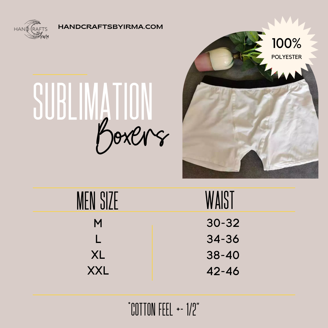 Mens Sublimation Boxers Blank